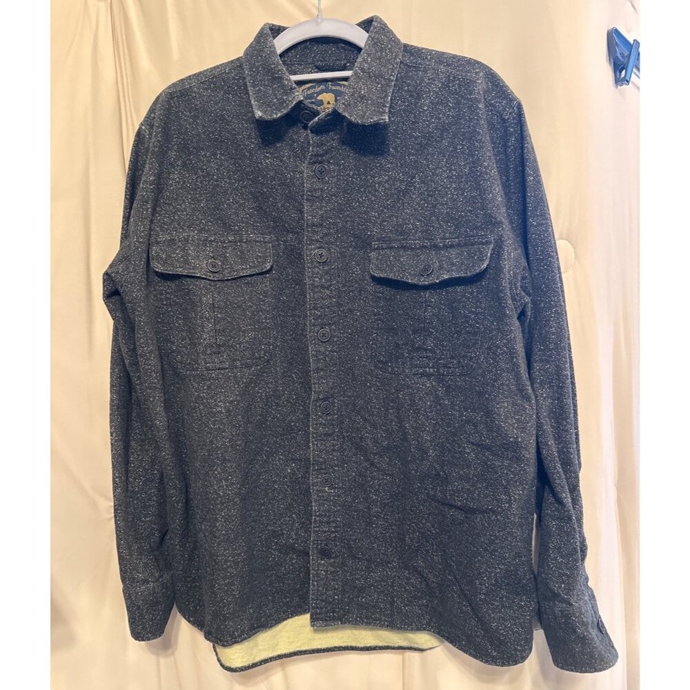Gray Freedom Foundry Dry Goods Flannel Shirt Size L